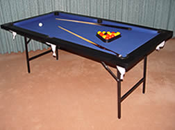 The Knight home pool table